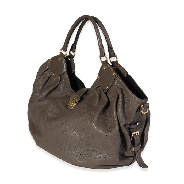 120110 pv Louis Vuitton Taupe Mahina Leather XL Hobo