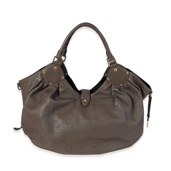 120110 stamp Louis Vuitton Taupe Mahina Leather XL Hobo