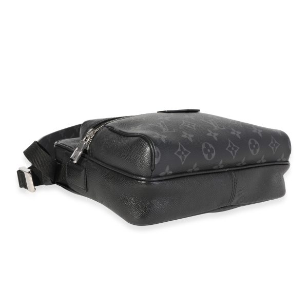 120220 box Louis Vuitton Black Taigarama Monogram Eclipse Canvas Outdoor Messenger