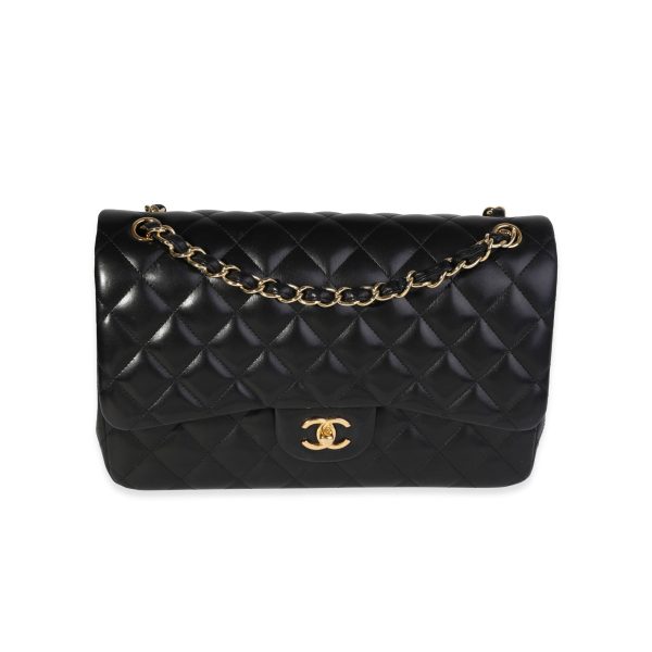 120359 fv b200776e 153d 4e56 ac91 55e4fe86fda5 Chanel Black Quilted Lambskin Jumbo Classic Double Flap