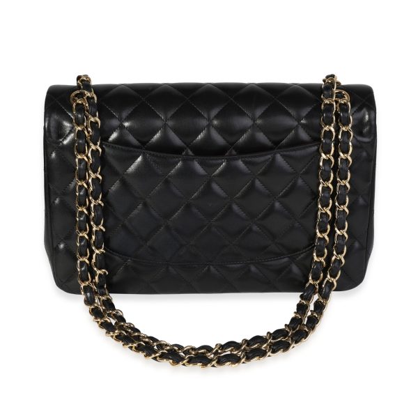 120359 pv 8ae4ec6a 675b 40f7 ad40 ae167d763456 Chanel Black Quilted Lambskin Jumbo Classic Double Flap