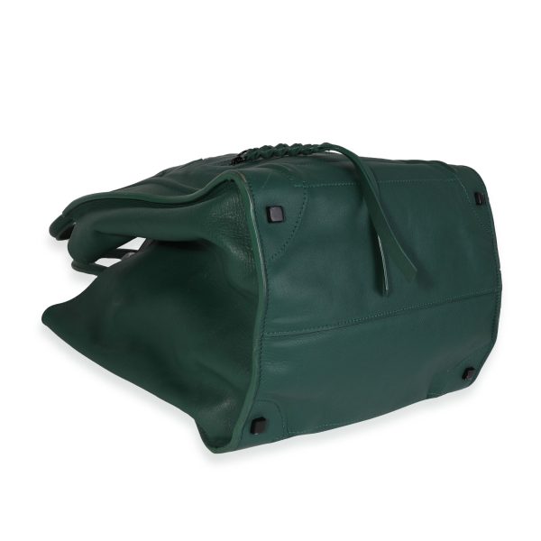 120374 box 3e0f5d92 7925 42e9 9de6 ce6c698e47f2 Celine Forest Green Smooth Leather Medium Phantom Luggage Tote