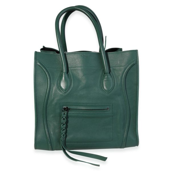 120374 fv f76b1e9e c46b 4587 b920 54cfdefc97f2 Celine Forest Green Smooth Leather Medium Phantom Luggage Tote