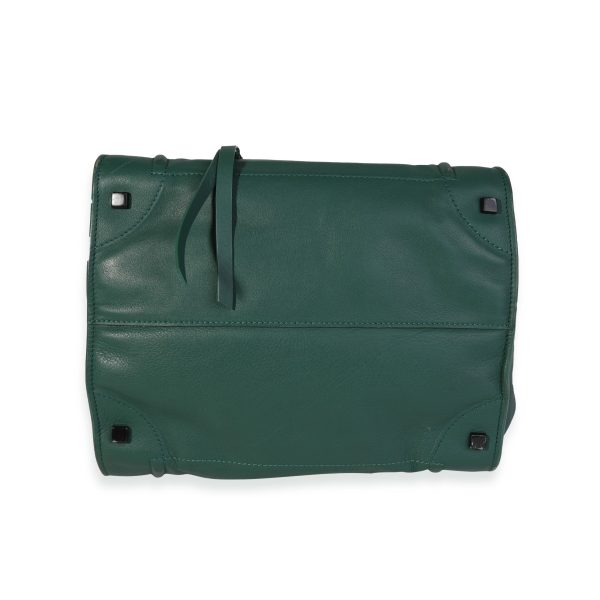 120374 stamp 89774308 ccab 4fd2 8881 c4ab52ee6dd7 Celine Forest Green Smooth Leather Medium Phantom Luggage Tote