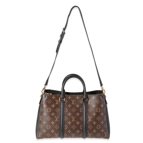 120586 bv Louis Vuitton Monogram Canvas Black Leather Soufflot MM