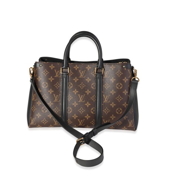 120586 pv Louis Vuitton Monogram Canvas Black Leather Soufflot MM