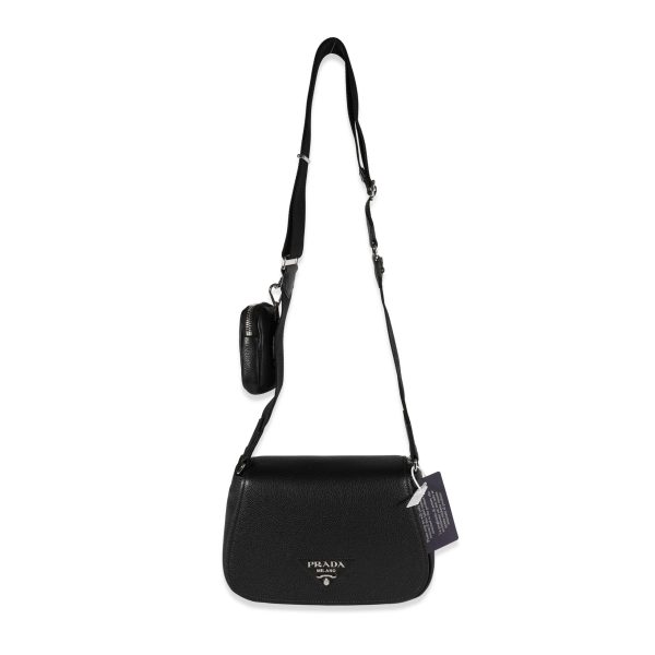 120642 fv a43eb08d 02b7 4aff b903 5b5a74d40ce3 Prada Black Vitello Daino Soft Leather Shoulder Bag