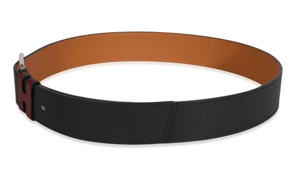 120665 sv Hermès Noir Gold Sombrero Partner 40 Belt 90