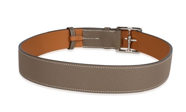 120670 pv Hermès Étoupe Clemence Gold Chamonix Etrivière 42 Belt 85