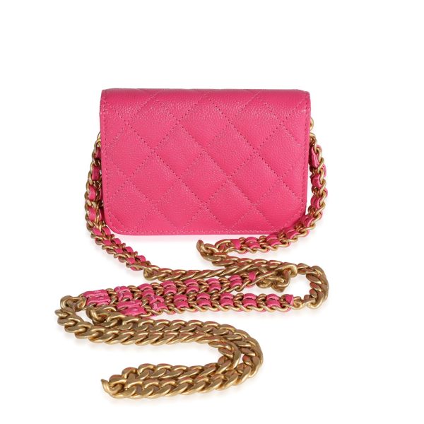 120754 pv b7719ddb d256 407f 8e4c eb32cb1ffc06 Chanel Dark Pink Quilted Caviar Melody Coin Purse With Chain