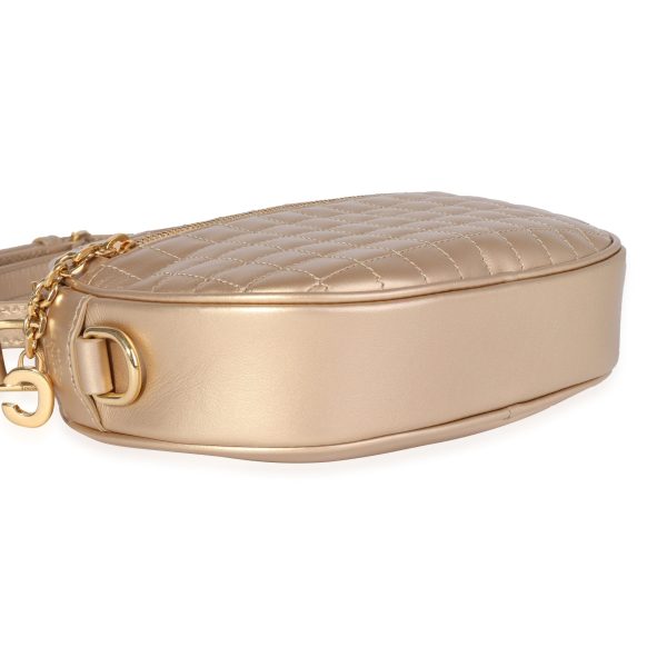 120759 clasp 00bc31ee 1e3e 4f48 a0e9 57bd7e0b43d1 Celine Gold Quilted Leather Small C Charm Camera Bag