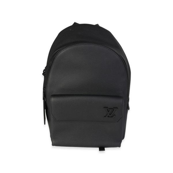 120838 fv Louis Vuitton Black Aerogram Leather Backpack