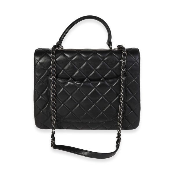 120906 pv 7af89ae2 a868 442a 9e4e aba875c42160 Chanel Black Quilted Lambskin Large Trendy Top Handle Bag