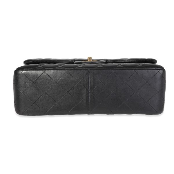 120923 stamp 916dcdf8 86d8 4b16 8ad9 640af7a009a0 Chanel Black Quilted Lambskin Jumbo Classic Double Flap Bag