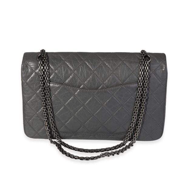 121120 pv 4f379e55 c873 4aad 8b79 d2cdecaa676c Chanel Gray Quilted Aged Calfskin Reissue 255 227 Double Flap Bag