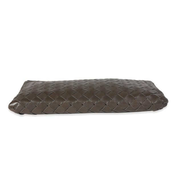 121157 stamp Bottega Veneta Taupe Intrecciato Zip Cases