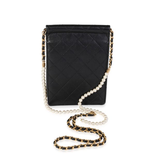 121173 pv 14ac3d1a 6019 4efc bb72 2a83fbc1e425 Chanel Black Quilted Goatskin Chic Pearls Crossbody