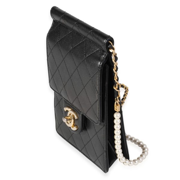 121173 sv 45b6c233 f584 4a84 a272 66e44583950a Chanel Black Quilted Goatskin Chic Pearls Crossbody