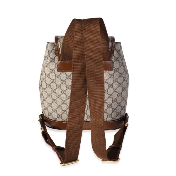 121196 pv Gucci Brown GG Supreme Interlocking G Backpack