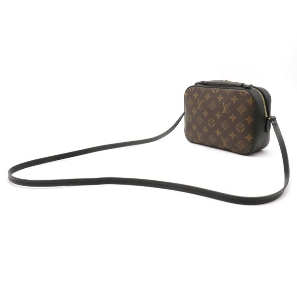 12131014 1 Louis Vuitton Monogram Saintonge Shoulder Bag 2way Handbag Tassel Leather Noir Black