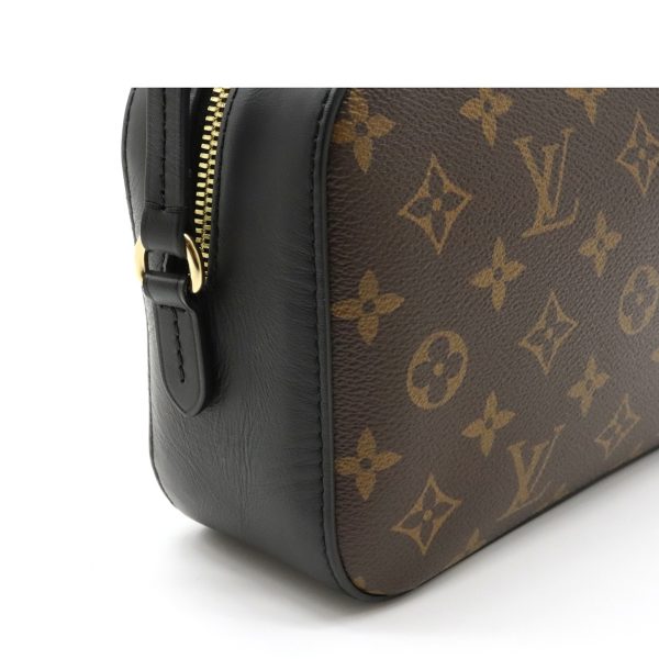 12131014 6 Louis Vuitton Monogram Saintonge Shoulder Bag 2way Handbag Tassel Leather Noir Black