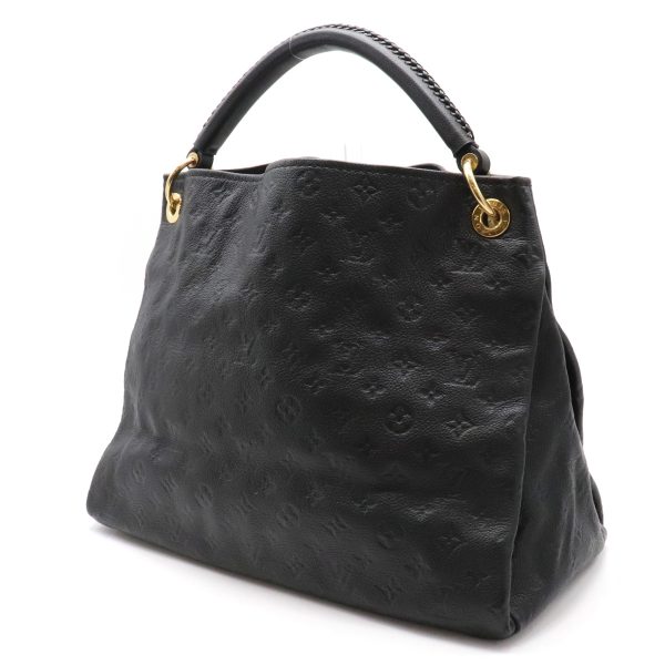 12131056 1 Louis Vuitton Monogram Empreinte Artsy MM Tote Shoulder Bag Leather Noir Black