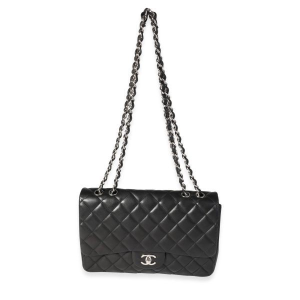 121323 bv 0b545a7d d9d2 4271 b7b3 0a669a07321b Chanel Black Quilted Lambskin Jumbo Classic Single Flap Bag