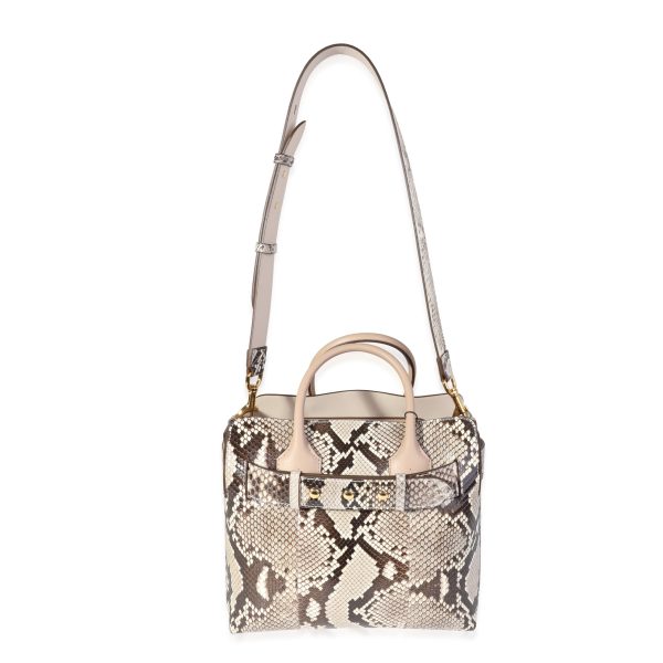 121353 bv Burberry Natural Python Pale Drift Leather Small Bum Bag