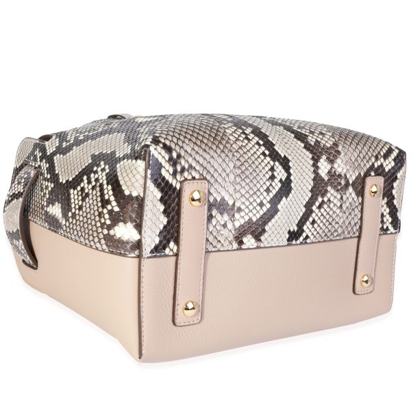 121353 clasp Burberry Natural Python Pale Drift Leather Small Belt Bag