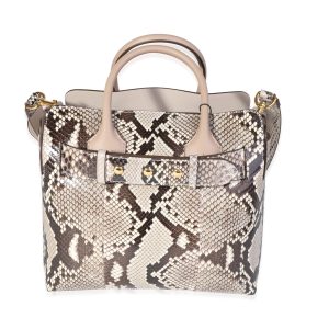 121353 fv Christian Dior 2way Shoulder Bag Crossbody Leopard Python Bag Black