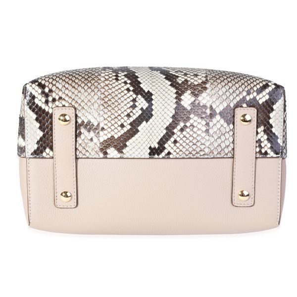 121353 stamp Burberry Natural Python Pale Drift Leather Small Bum Bag