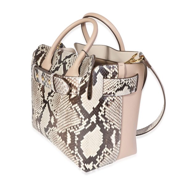 121353 sv Burberry Natural Python Pale Drift Leather Small Bum Bag