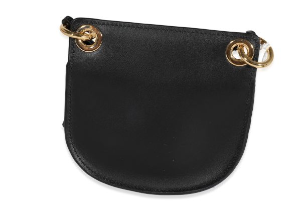 121362 pv Chloe Black Leather The Mini Flat Pouch