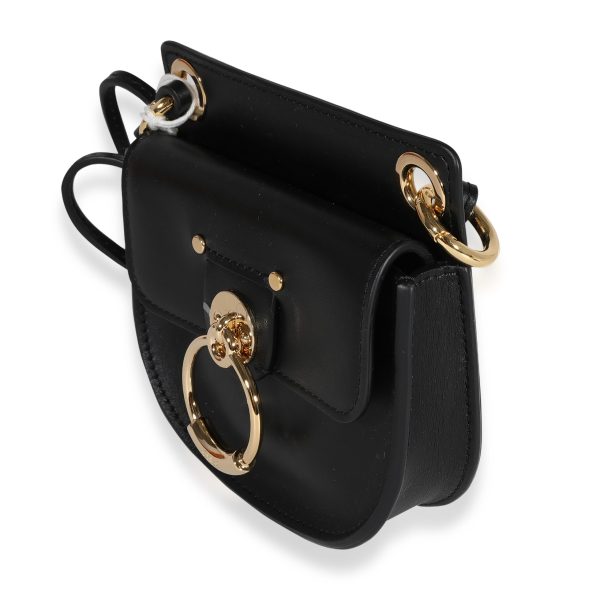 121362 sv Chloe Black Leather The Mini Flat Pouch