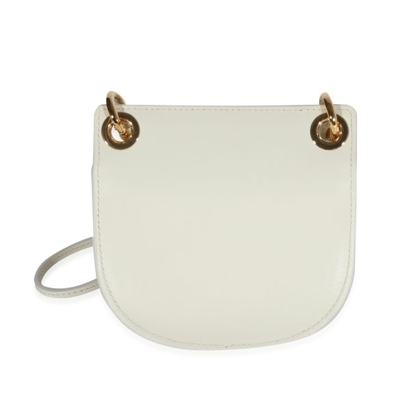 121364 pv Chloe Natural White Leather The Mini Flat Pouch