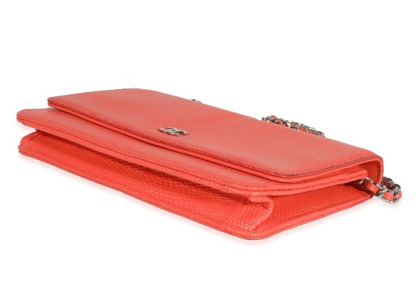 121423 box Chanel Coral Lizard Wallet On Chain