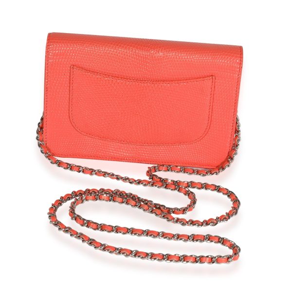 121423 pv Chanel Coral Lizard Wallet On Chain