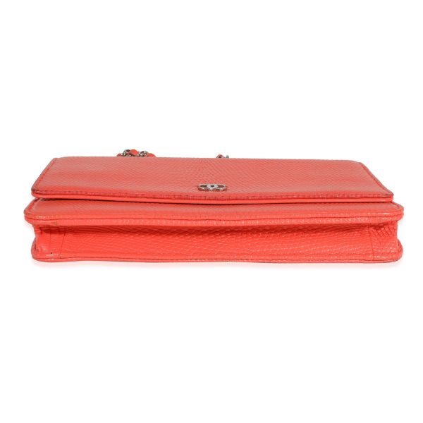 121423 stamp Chanel Coral Lizard Wallet On Chain