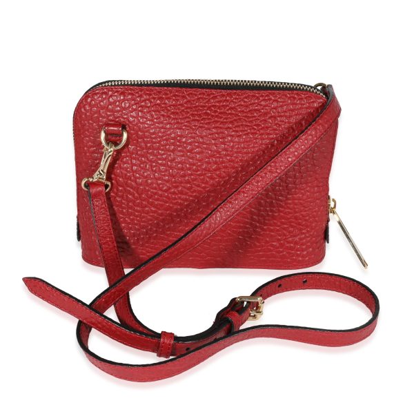 121447 pv 09049b00 eca0 41e2 a722 5ab919774ad3 Burberry Red Pebbled Leather Crossbody