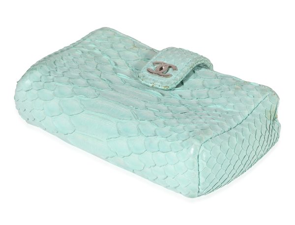 121464 stamp Chanel Mint Python Mini Phone Holder Clutch