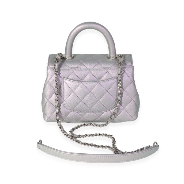 121483 pv Chanel Iridescent Quilted Caviar Extra Mini Coco Top Handle