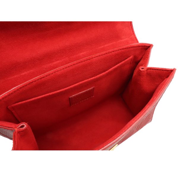 12150390 4 Louis Vuitton Monogram Empreinte Saint Sulpice PM Chain Shoulder Bag Sleaze Red