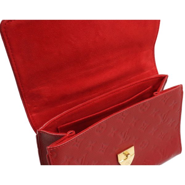 12150390 5 Louis Vuitton Monogram Empreinte Saint Sulpice PM Chain Shoulder Bag Sleaze Red