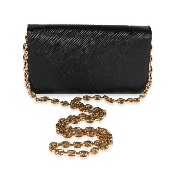 121728 pv d8fa6fe1 4610 4929 a80c a46f55a8e836 Louis Vuitton Black Blooming Flowers Epi Twist Chain Wallet