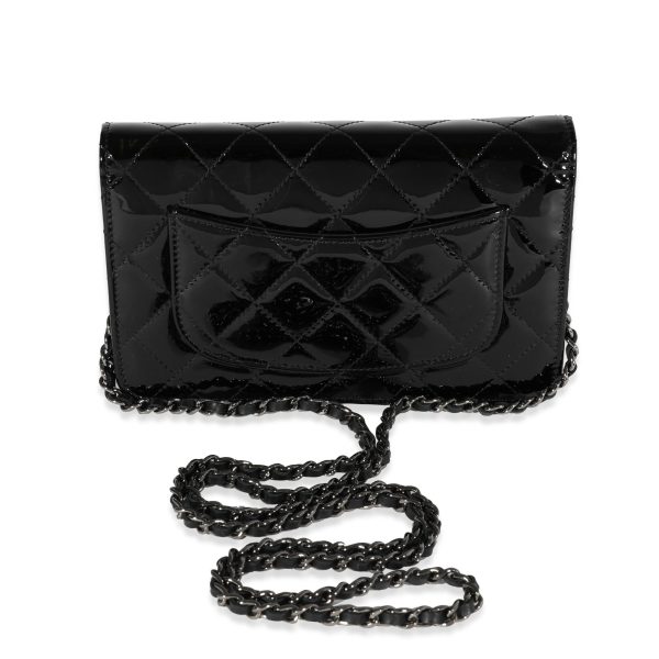 121827 pv 9997ae68 ab8a 439a bdb2 1979caafbfe0 Chanel Black Quilted Patent Leather Wallet On Chain