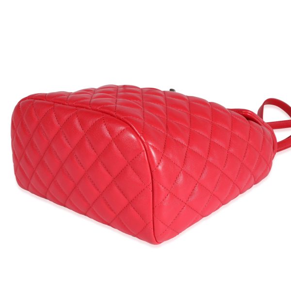 121981 box Chanel Red Lambskin Small Urban Spirit Backpack