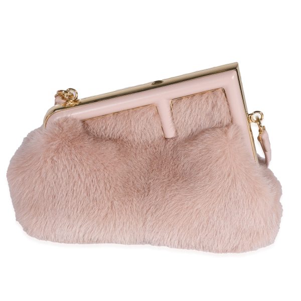 122058 fv Fendi Blush Mink Leather Small First Bag