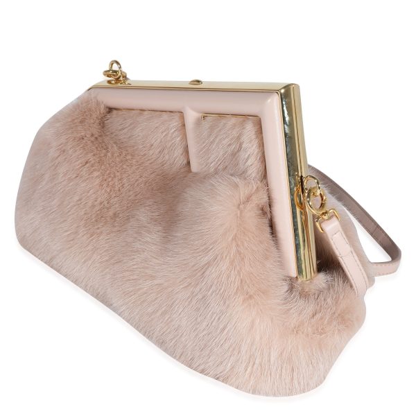 122058 sv Fendi Blush Mink Leather Small First Bag