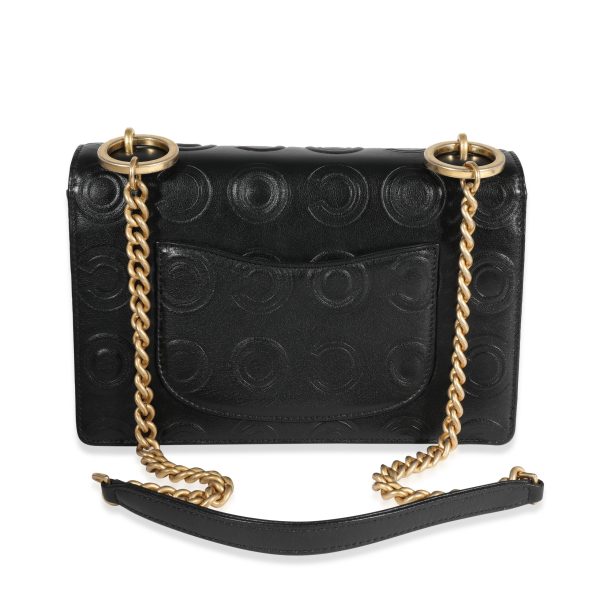 122066 pv e925a5d3 4383 48fe a389 9f710e8ef4de Chanel Black Coco Embossed Leather Flap Shoulder Bag