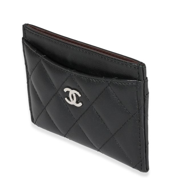 122140 sv dc1754a6 3322 412c a979 eabe0fa7efa7 Chanel Black Quilted Lambskin Card Holder